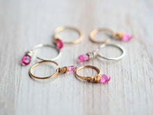 Load image into Gallery viewer, Pink Sapphire Dangle Earrings