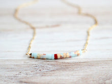 Load image into Gallery viewer, Jasper Drift Bar Necklace