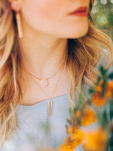 Load image into Gallery viewer, Platinum Brick Druzy Pendant Necklace