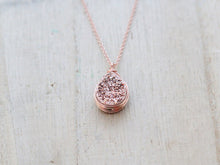 Load image into Gallery viewer, Gilded Druzy Teardrop Necklace