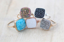 Load image into Gallery viewer, Druzy Cushion Cut Cocktail Ring - Cobalt