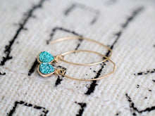Load image into Gallery viewer, Linear Druzy Drops - Teal