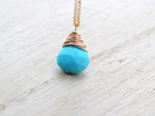 Load image into Gallery viewer, Turquoise Drop Necklace