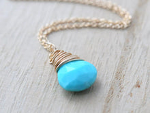 Load image into Gallery viewer, Turquoise Drop Necklace