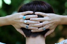 Load image into Gallery viewer, Druzy Cushion Cut Cocktail Ring - Eclipse