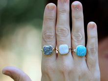 Load image into Gallery viewer, Druzy Cushion Cut Cocktail Ring - Eclipse