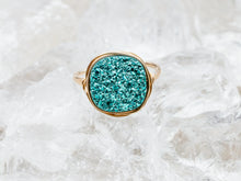 Load image into Gallery viewer, Druzy Cushion Cut Cocktail Ring - Teal