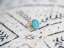Load image into Gallery viewer, Druzy Cushion Cut Cocktail Ring - Teal
