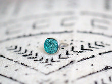 Load image into Gallery viewer, Druzy Cushion Cut Cocktail Ring - Teal