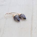 Load image into Gallery viewer, Arrow Earrings - Smoky Quartz