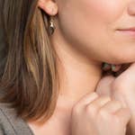 Load image into Gallery viewer, Arrow Earrings - Smoky Quartz