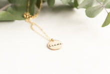 Load image into Gallery viewer, "Brave" Disc Necklace