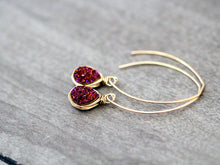 Load image into Gallery viewer, Linear Druzy Drops - Aubergine