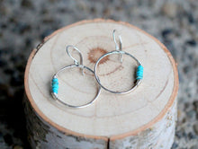 Load image into Gallery viewer, Turquoise Hoops