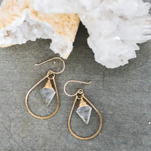 Load image into Gallery viewer, Arrow Hoops - Crystal Quartz