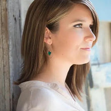 Load image into Gallery viewer, Arrow Hoops - Teal Quartz