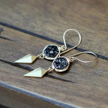 Load image into Gallery viewer, Stiletto Hexagon Earrings - Eclipse Sterling Silver