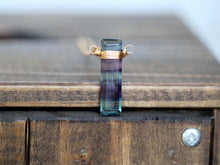 Load image into Gallery viewer, Fluorite Vertical Bar Necklace