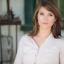 Load image into Gallery viewer, Arrow Hoops - Teal Quartz