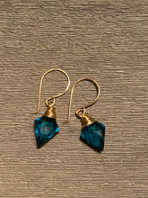 Load image into Gallery viewer, Arrow Earrings - Teal Quartz