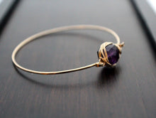 Load image into Gallery viewer, Amethyst Bezel Wrapped Bracelet