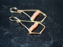 Load image into Gallery viewer, Swing Earrings - Peach Moonstone