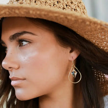 Load image into Gallery viewer, Arrow Hoops - Crystal Quartz