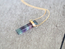 Load image into Gallery viewer, Fluorite Vertical Bar Necklace