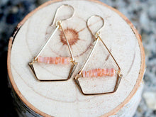 Load image into Gallery viewer, Swing Earrings - Peach Moonstone
