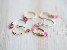 Load image into Gallery viewer, Pink Sapphire Dangle Earrings
