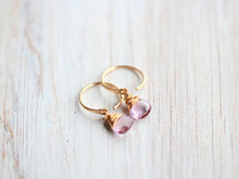 Load image into Gallery viewer, Pink Amethyst Dangle Earrings
