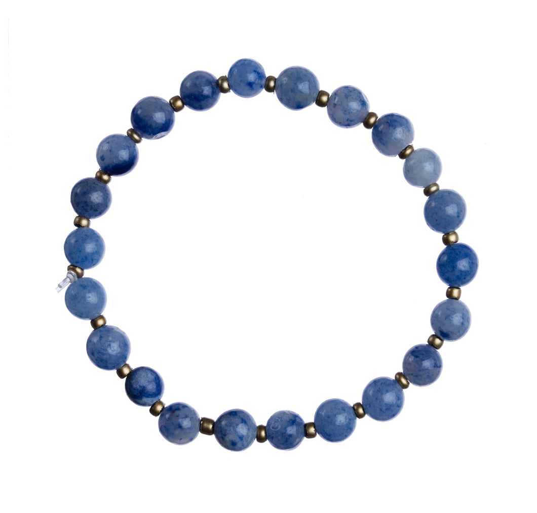 Blue Aventurine Natural Stone Stretch Bracelet