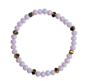 Lavender Crystal Stretchy Bracelet
