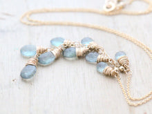 Load image into Gallery viewer, Aquamarine Cascade Necklace
