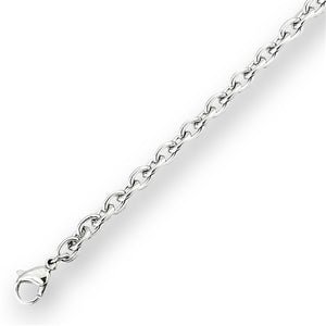 Stainless Steel Round Cable Necklace