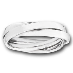 Stainless Steel Smooth 3-Band Ring