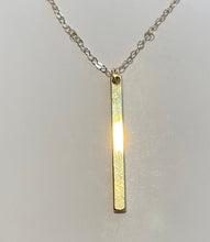 Load image into Gallery viewer, Gold Necklace - Vertical Bar
