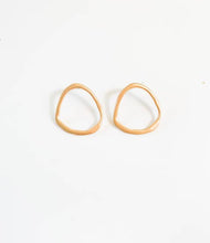 Load image into Gallery viewer, Modern Gold Hoop Stud Earrings
