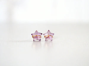 Moon & Stars Amethyst Studs