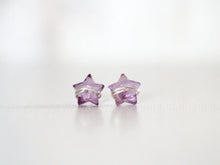 Load image into Gallery viewer, Moon &amp; Stars Amethyst Studs
