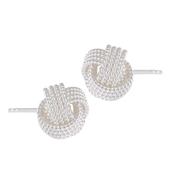 Sterling Silver Rope Knot Stud Earring