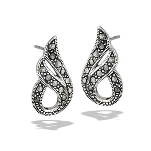 Marcasite Flames Post Earring