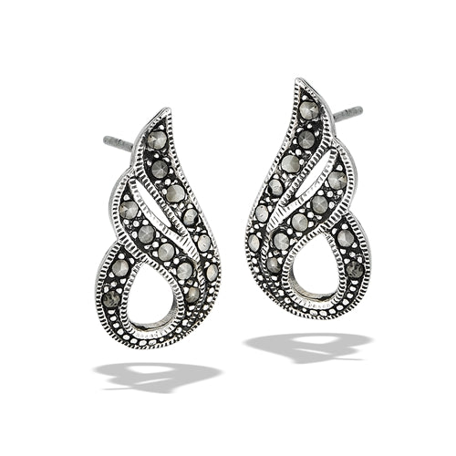 Marcasite Flames Post Earring