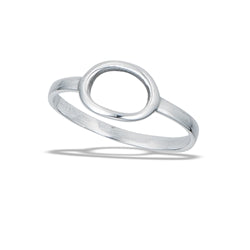 Sterling Silver High Polish Small Oval Ring