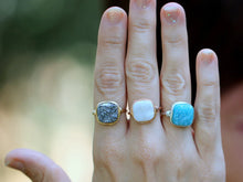 Load image into Gallery viewer, Druzy Cushion Cut Cocktail Ring - Cobalt
