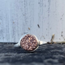 Load image into Gallery viewer, Druzy Stacking Ring - Gilded Rose Gold

