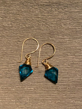 Load image into Gallery viewer, Arrow Earrings - Teal Quartz
