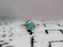 Load image into Gallery viewer, Hexagon Druzy Ring - Teal
