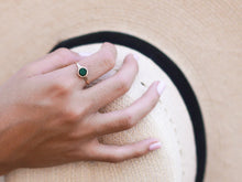 Load image into Gallery viewer, Emerald Micro Druzy Ring
