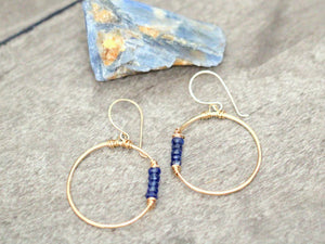 Kyanite Hoops Earrings